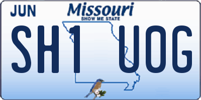 MO license plate SH1U0G