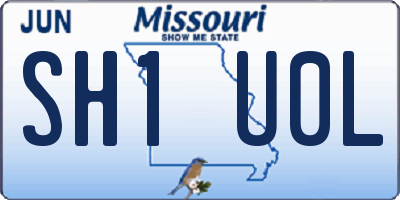MO license plate SH1U0L