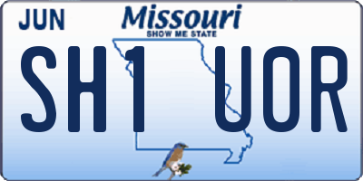 MO license plate SH1U0R