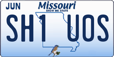 MO license plate SH1U0S