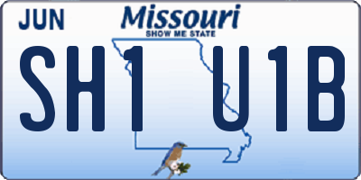 MO license plate SH1U1B