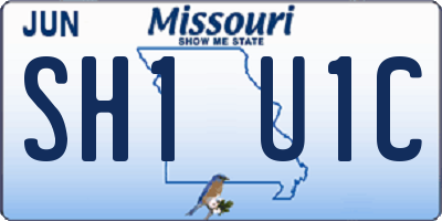 MO license plate SH1U1C