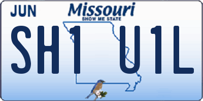 MO license plate SH1U1L