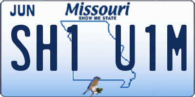 MO license plate SH1U1M