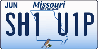 MO license plate SH1U1P