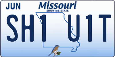 MO license plate SH1U1T