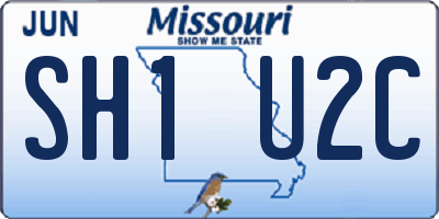 MO license plate SH1U2C