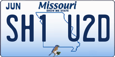 MO license plate SH1U2D