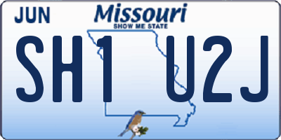 MO license plate SH1U2J