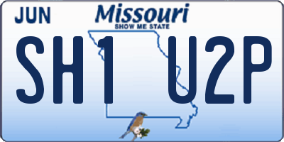 MO license plate SH1U2P