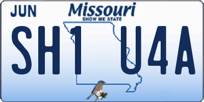 MO license plate SH1U4A