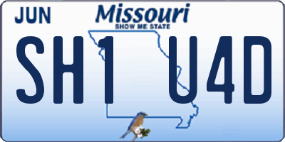 MO license plate SH1U4D