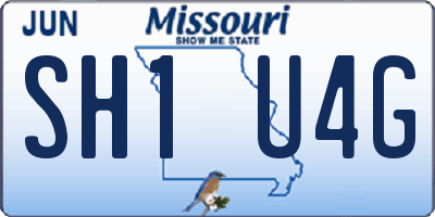 MO license plate SH1U4G