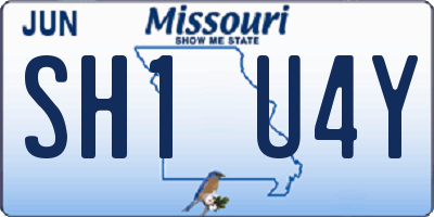 MO license plate SH1U4Y