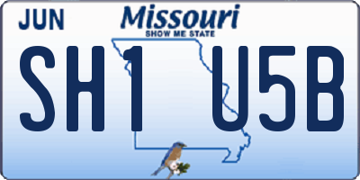 MO license plate SH1U5B
