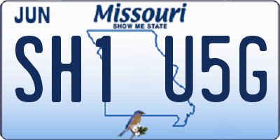 MO license plate SH1U5G