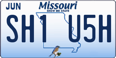 MO license plate SH1U5H