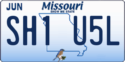 MO license plate SH1U5L