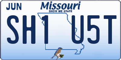 MO license plate SH1U5T