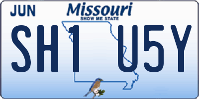 MO license plate SH1U5Y