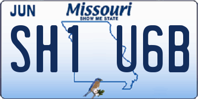 MO license plate SH1U6B