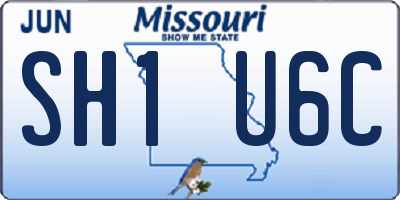 MO license plate SH1U6C