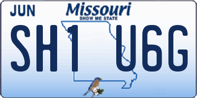 MO license plate SH1U6G