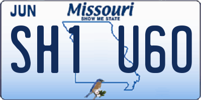 MO license plate SH1U6O