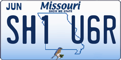 MO license plate SH1U6R