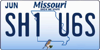 MO license plate SH1U6S
