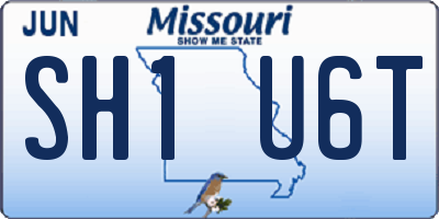 MO license plate SH1U6T
