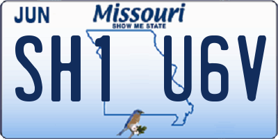 MO license plate SH1U6V
