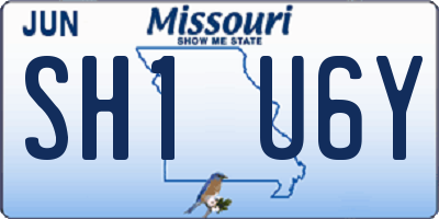 MO license plate SH1U6Y
