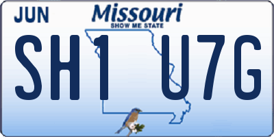 MO license plate SH1U7G