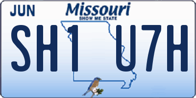 MO license plate SH1U7H