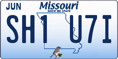 MO license plate SH1U7I