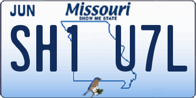 MO license plate SH1U7L