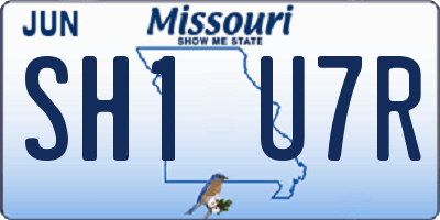 MO license plate SH1U7R
