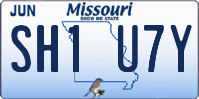 MO license plate SH1U7Y