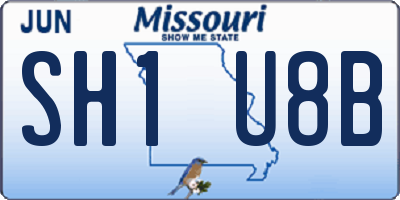 MO license plate SH1U8B