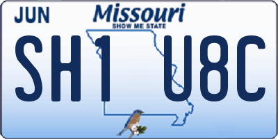 MO license plate SH1U8C