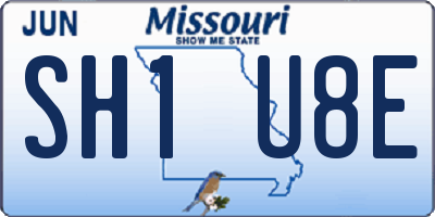 MO license plate SH1U8E