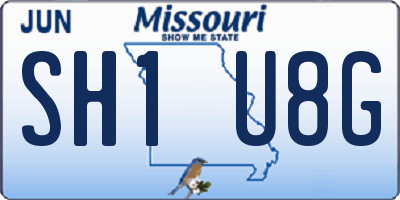 MO license plate SH1U8G