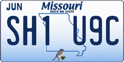 MO license plate SH1U9C