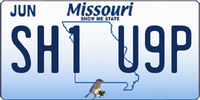 MO license plate SH1U9P