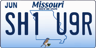 MO license plate SH1U9R