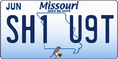 MO license plate SH1U9T