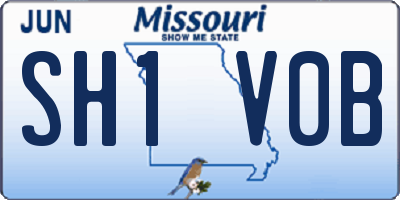 MO license plate SH1V0B