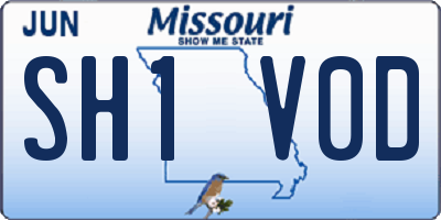 MO license plate SH1V0D