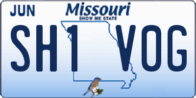 MO license plate SH1V0G